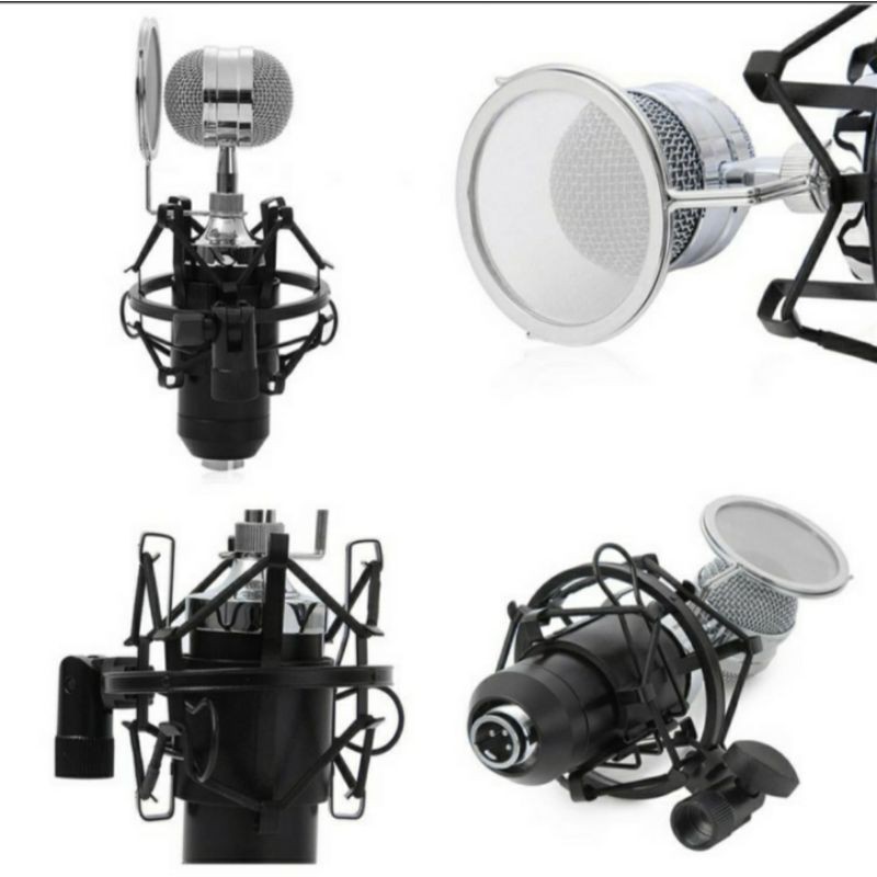 TaffSTUDIO Microphone BM 8000 Condenser Studio With Shock Proof Mount