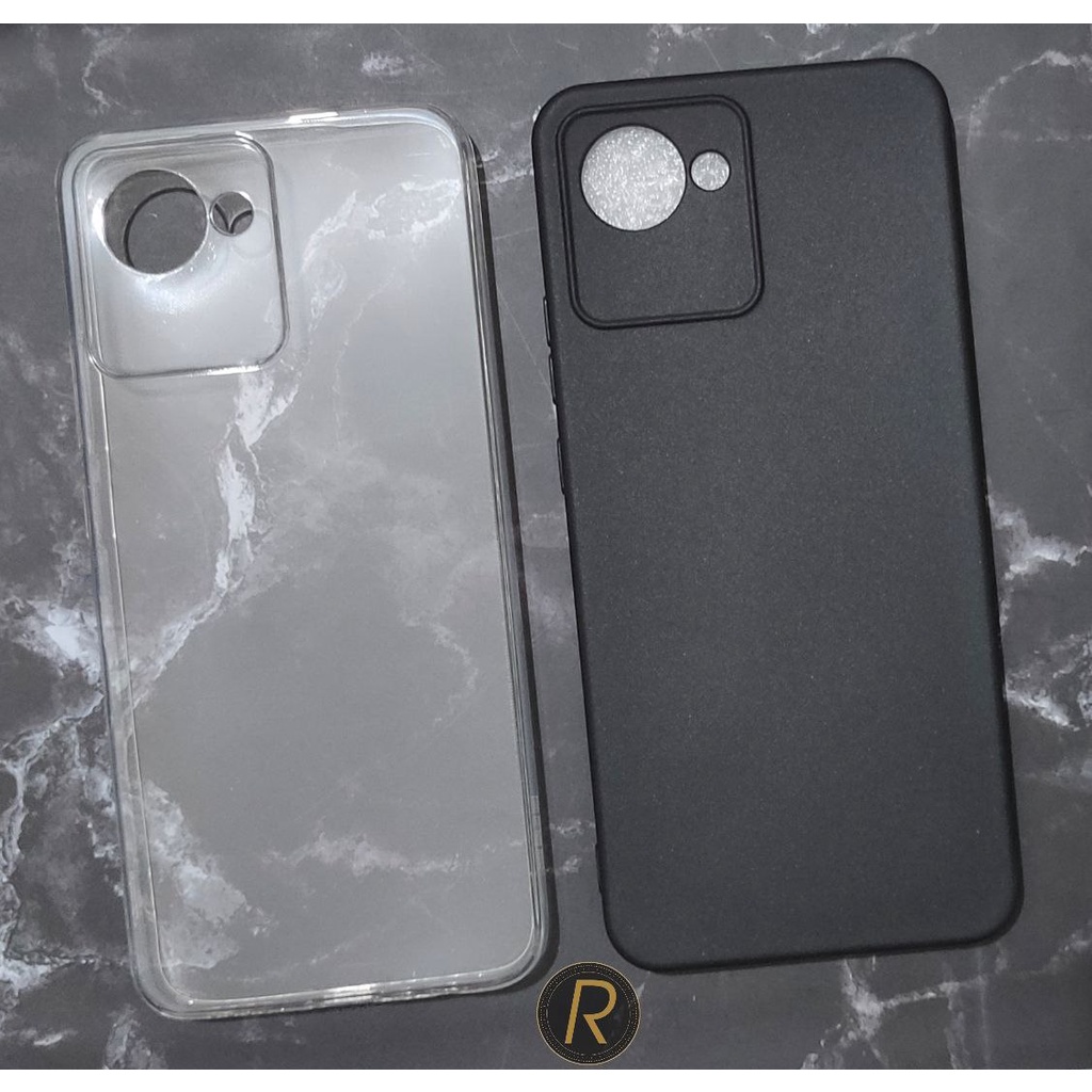 CASING CASE Premium Case Realme C30 Casing Hitam Case Bening Softcase Black Clear Soft Case Protect Camera