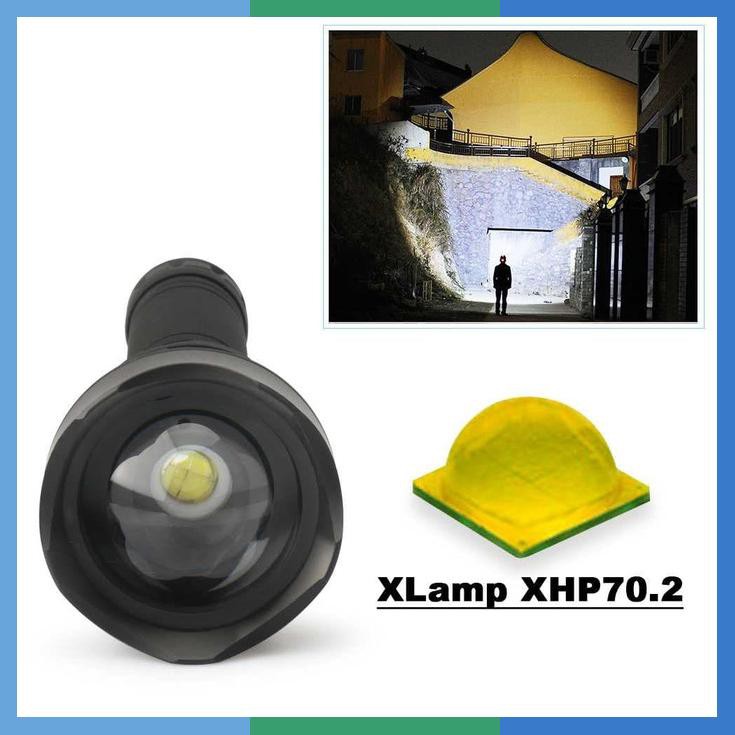 Taffled Senter Led Xhp70.2 90000 Lumens Rechargeable