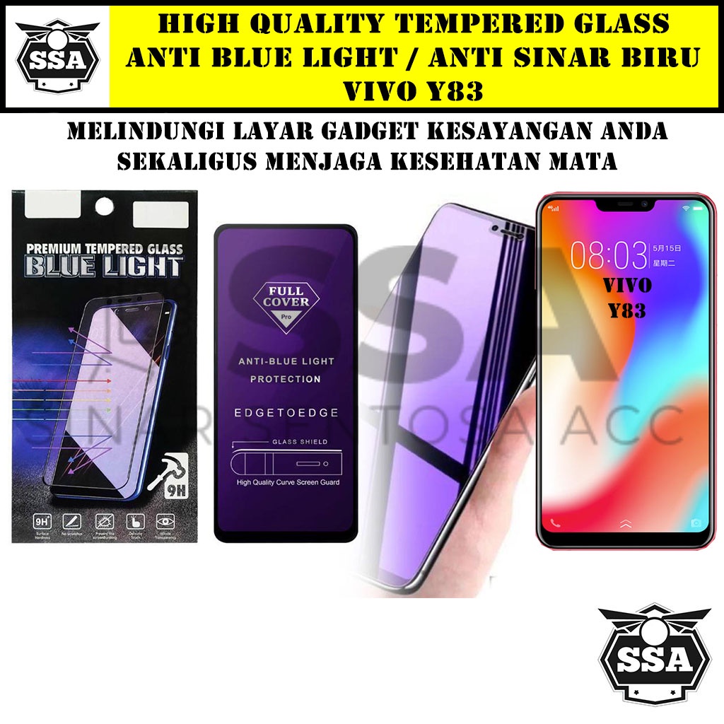 Tempered Glass VIVO Y83 Anti Blue Light Anti Sinar Biru Y 83 Ori Original Hp Temper Anti Lecet Gores TG