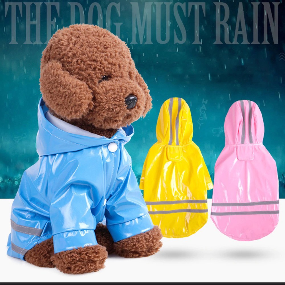 IMPORT 1 PC Outdoor Puppy Pet Rain Coat Waterproof Jackets PU Raincoat Apparel Clothes Dog PU