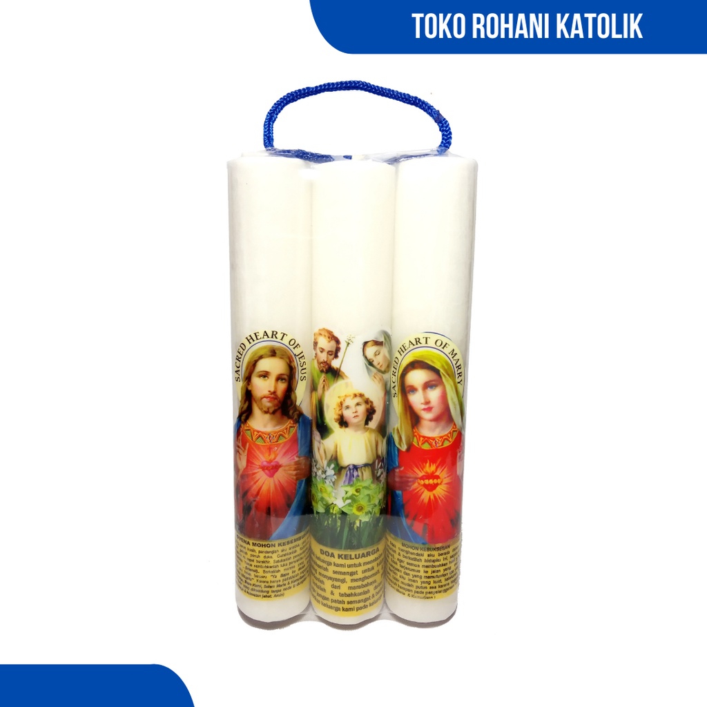 LILIN DOA KATOLIK 16 CM ISI 3 / LILIN ALTAR / LILIN DOA MURAH