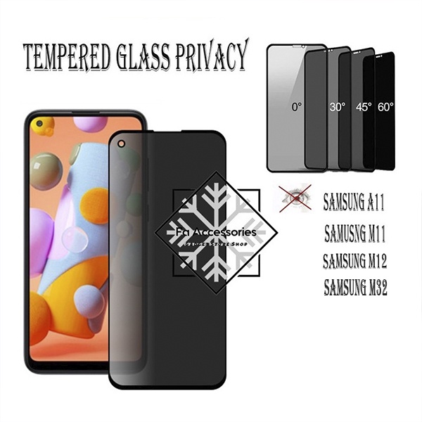 FA Tempered Glass Privacy Anti Spy Full SAMSUNG GALAXY A11 M11 M12 M13 M32 GORES INTIF