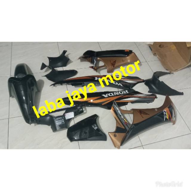 Full Set Body Alus Supra X 125 Lama Old Hitam Oren Baru Shopee Indonesia