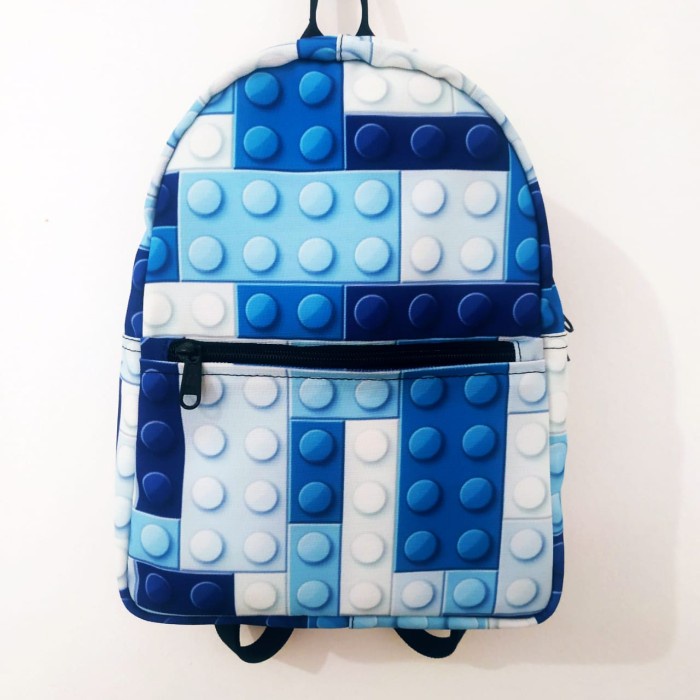 tas ransel tas ransel anak motif lego   biru  small  v8y6  paud tk sd terjangkau favorit anak anak i