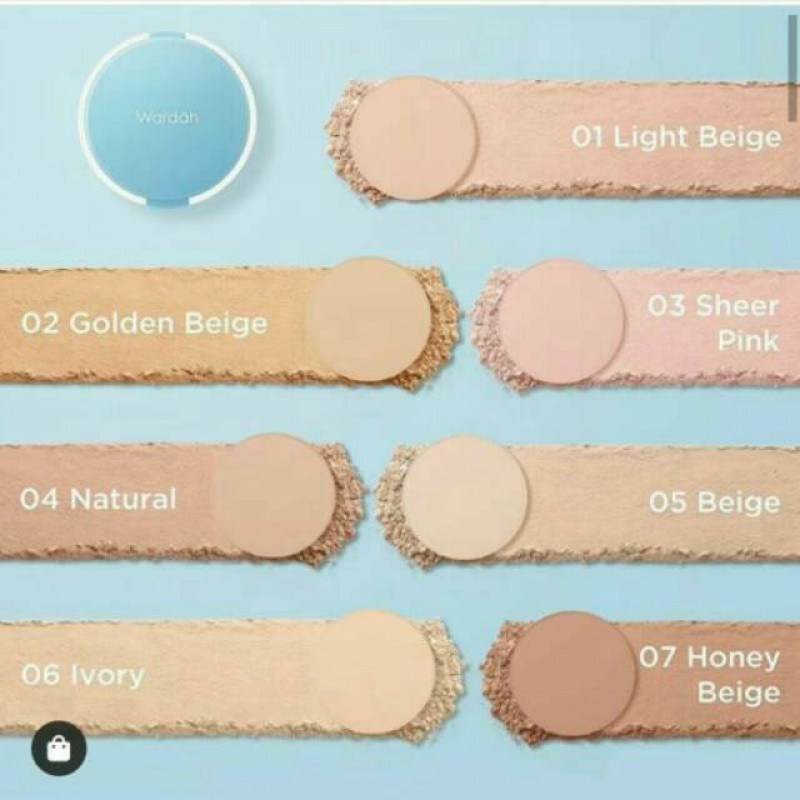 ORIGINAL Bedak Wardah Lightening 7 warna TWC Two Way Cake Light Feel Pakai Tempat &amp; Refill