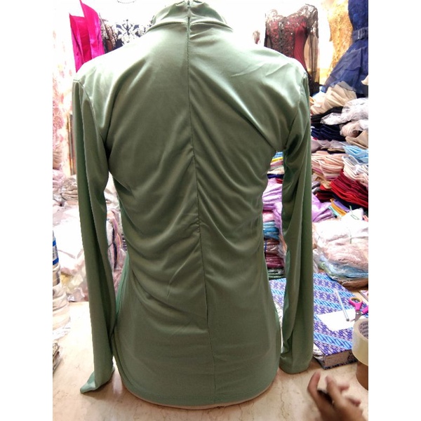 Realpict manset resleting belakang//manset resleting sage//manset sage green//manset wardah