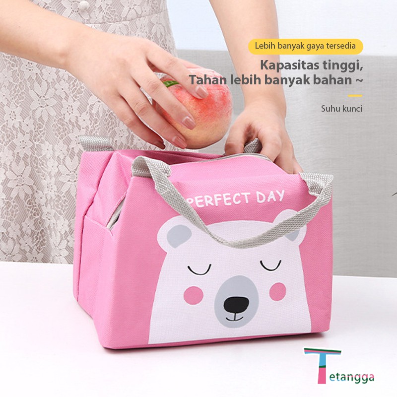 Tas Bekal Karakter Lunch Cooler Bag Salur Makanan Aluminium Kotak Makan Import Tas kotak makan siang