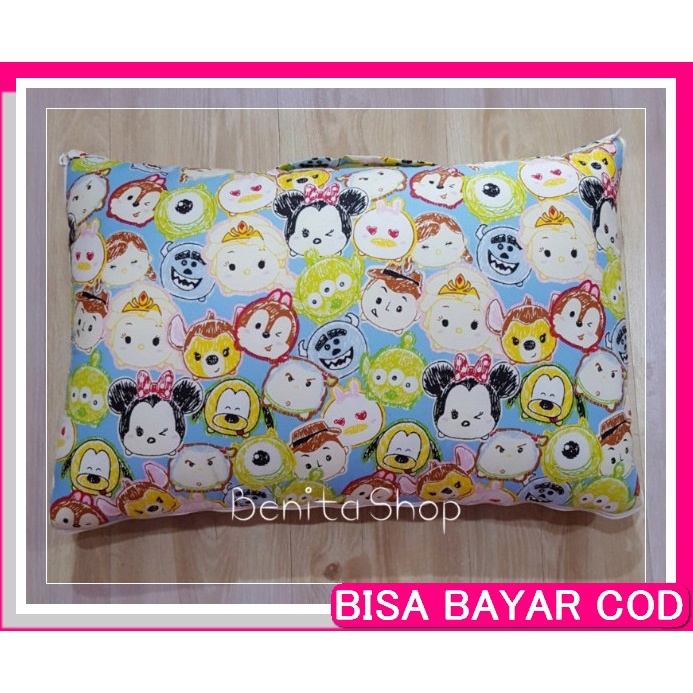 Balmut Fata / Bantal Selimut Karakter Dan Dewasa Ukuran 150X220 C DM946 Balmut Kotak Tsum Baby Biru
