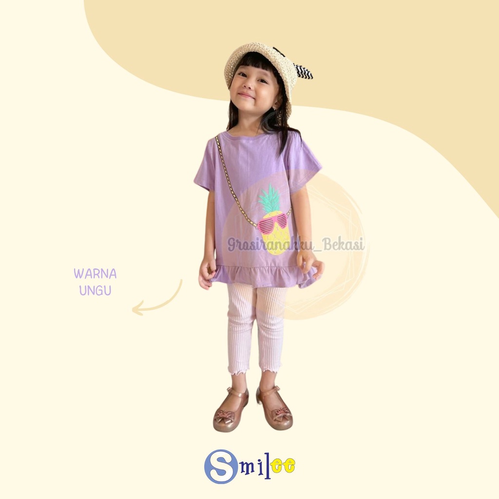 Tunik Anak Smilee Susan Mix Warna 1-5  Thn