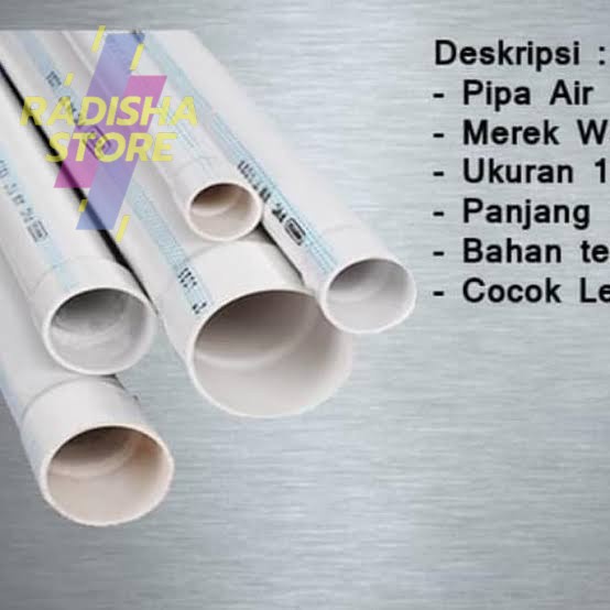 Pipa Air paralon pvc 3/4 Aw rucika wavin 1 btg 4 mtr