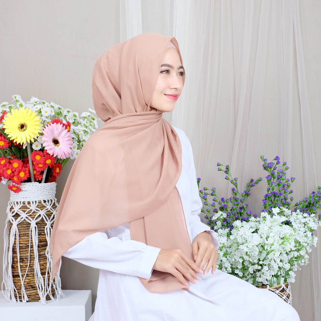 PTLCR - PASHMINA NISSA SABYAN POLOS TALI PREMIUM CERUTI BABYDOLL 175X80CM / HIJAB MUSLIM / JILBAB