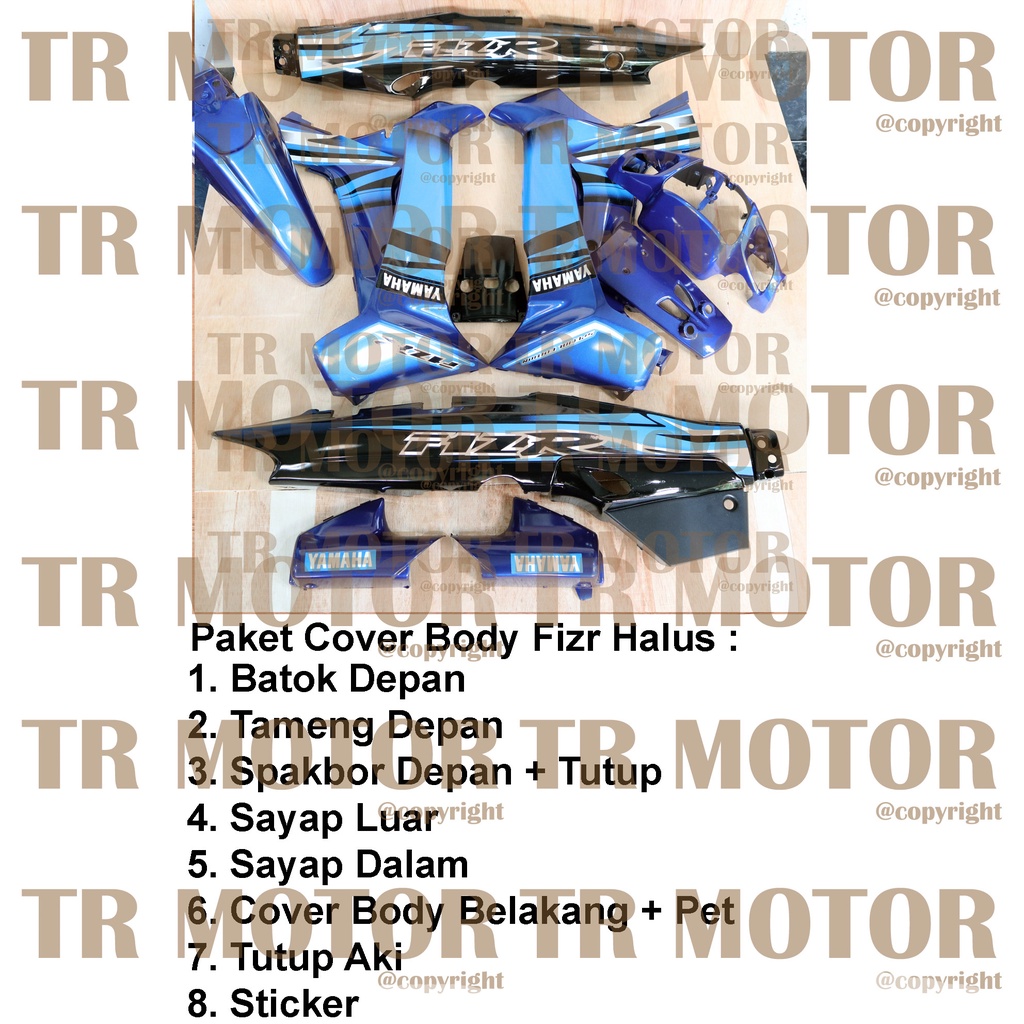 Cover Body Fizr F1zr Special Edition Biru Full Set Halus Cover Bodi Yamaha Fiz r