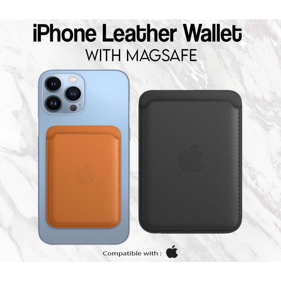 MAGNETIC LEATHER CARD HOLDER WALLET CASE MAGSAFE IPHONE 12 13 14 PRO MAX