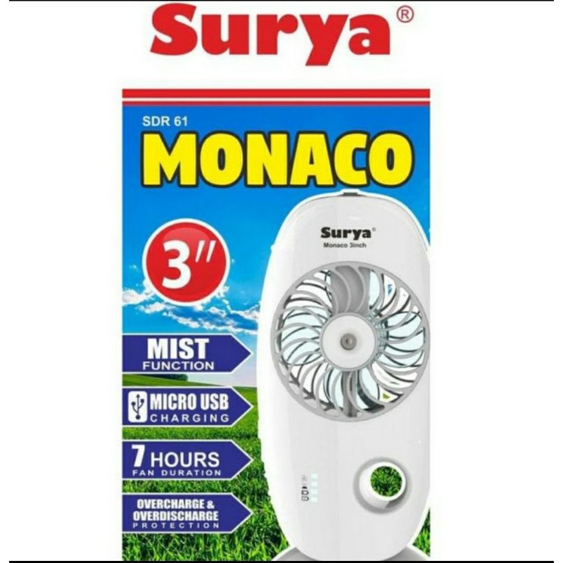 Kipas Angin + Uap Air Mini 3&quot; Portabel / Mini Fan with Air Cooler Misty Merek SURYA SDR 61