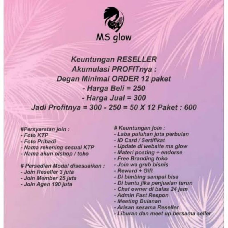 join reseller ms glow