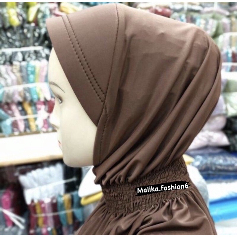 Hijab Instan Kerut Leher/Hijab Polwan PNS/Bergo Kantor/Jilbab Bhayangkari/Jilbab Polisi Polri Satpam