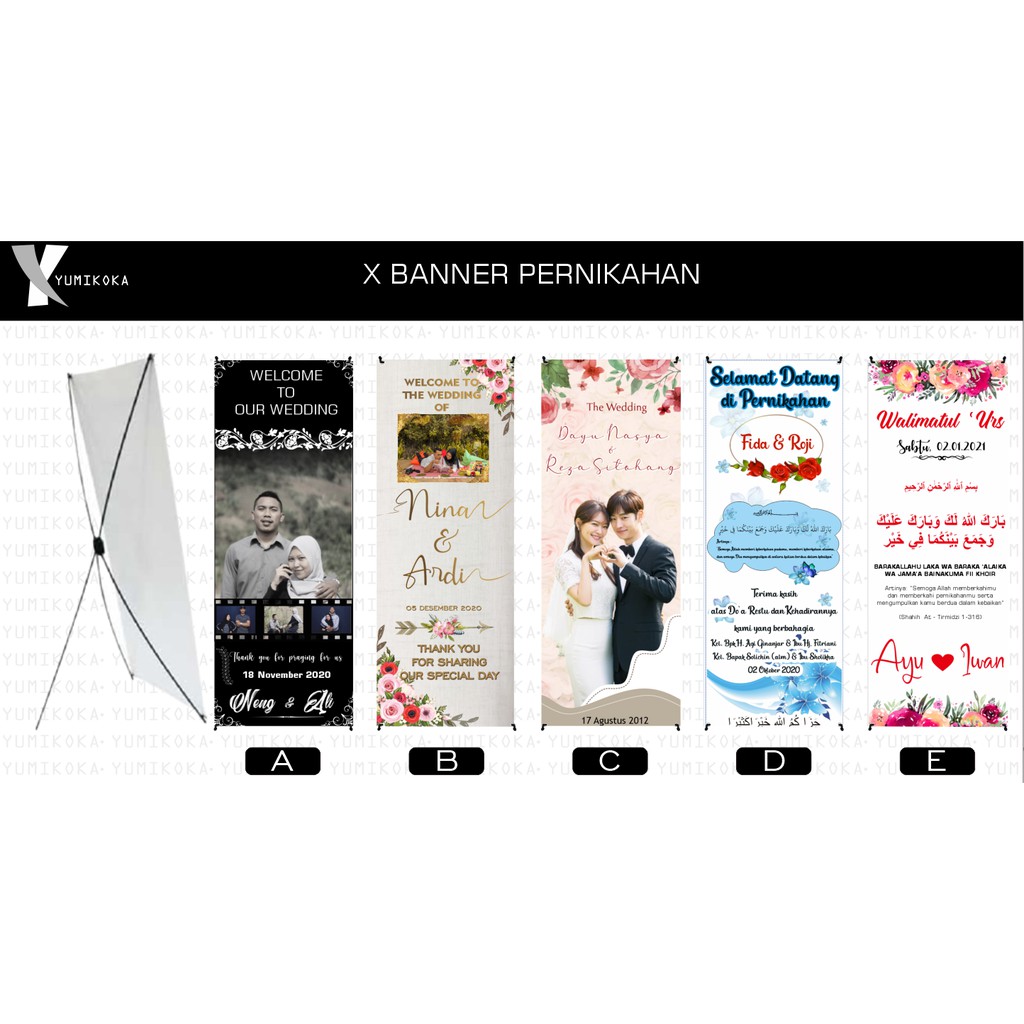 X BANNER PERNIKAHAN