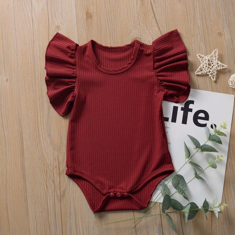 Jumper baju bayi perempuan Impor bahan Melar bodysuit warna Maron Pink Kuning bodysuit baby newborn perempuan