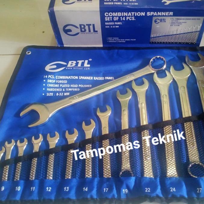 Kunci Ring Pas Set 14pcs 8-32mm Ring Pas Set Kunci Bengkel