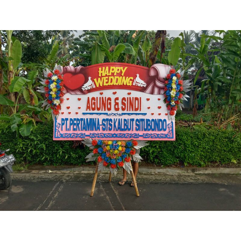 Karangan Bunga Papan Wedding/Pernikahan Purbalingga #2