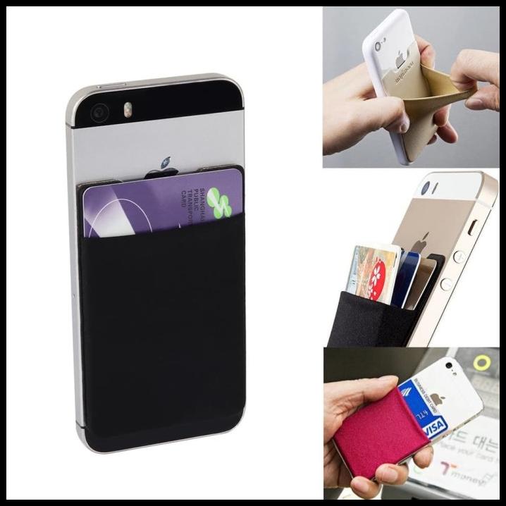 Phone Card Holder 3M Sticky Holder Dompet Kartu Card Pocket Kantong Hp