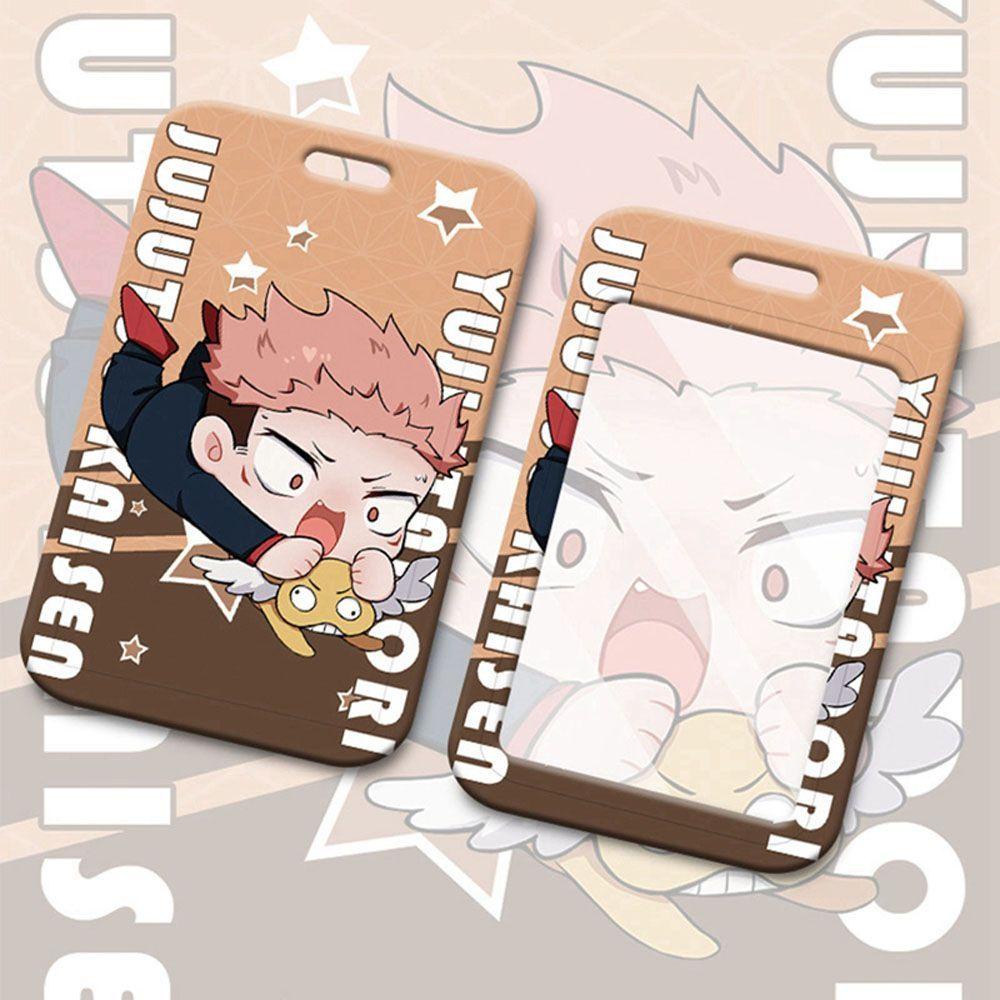 Lanfy Cover Pelindung Lucu Multi Fungsi Jujutsu Kaisen Demon Slayer Kartu Case Gojo Satoru ID Bus Cards Cover