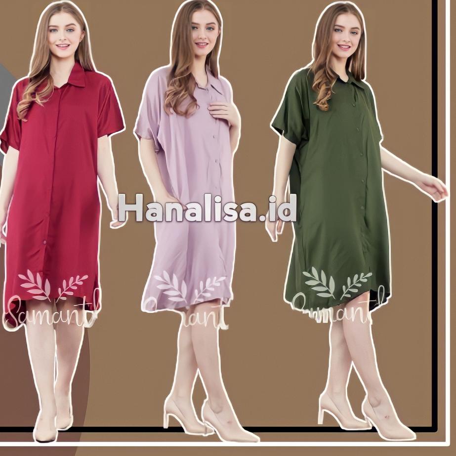 READY LULA HOME DRESS WANITA BUSUI FULL KANCING DEPAN HIDUP BUMIL KEKINIAN MODEL KOREA REMAJA MIDI P