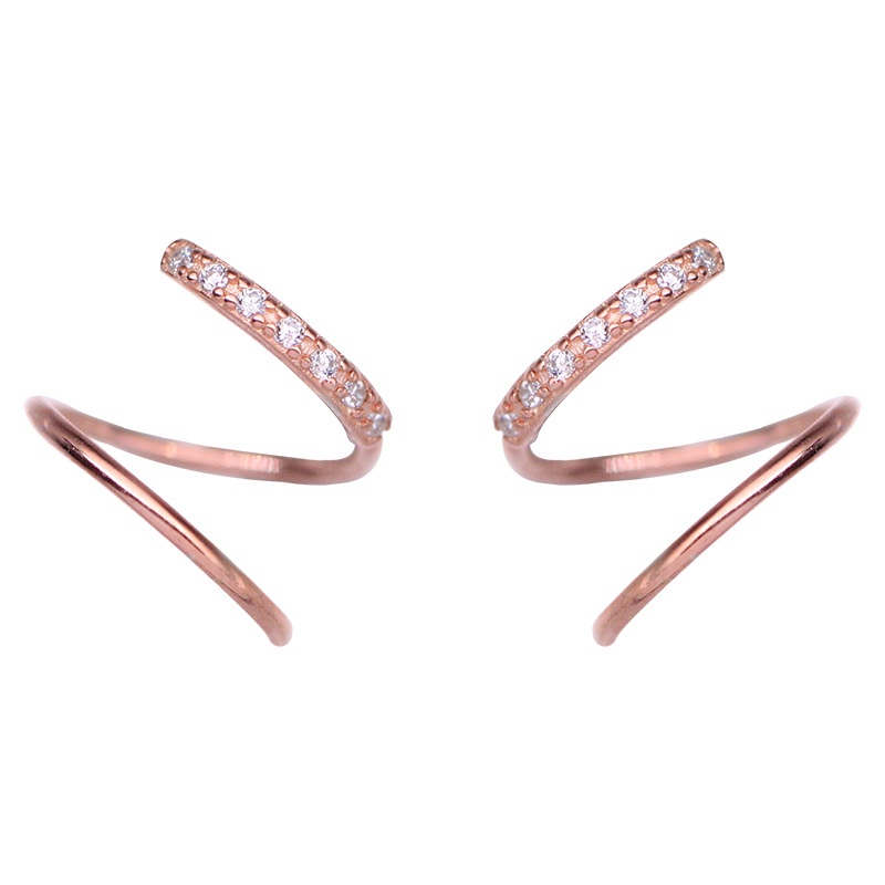Anting Wanita Hias Berlian Imitasi Gaya Korea Untuk Musim Semi