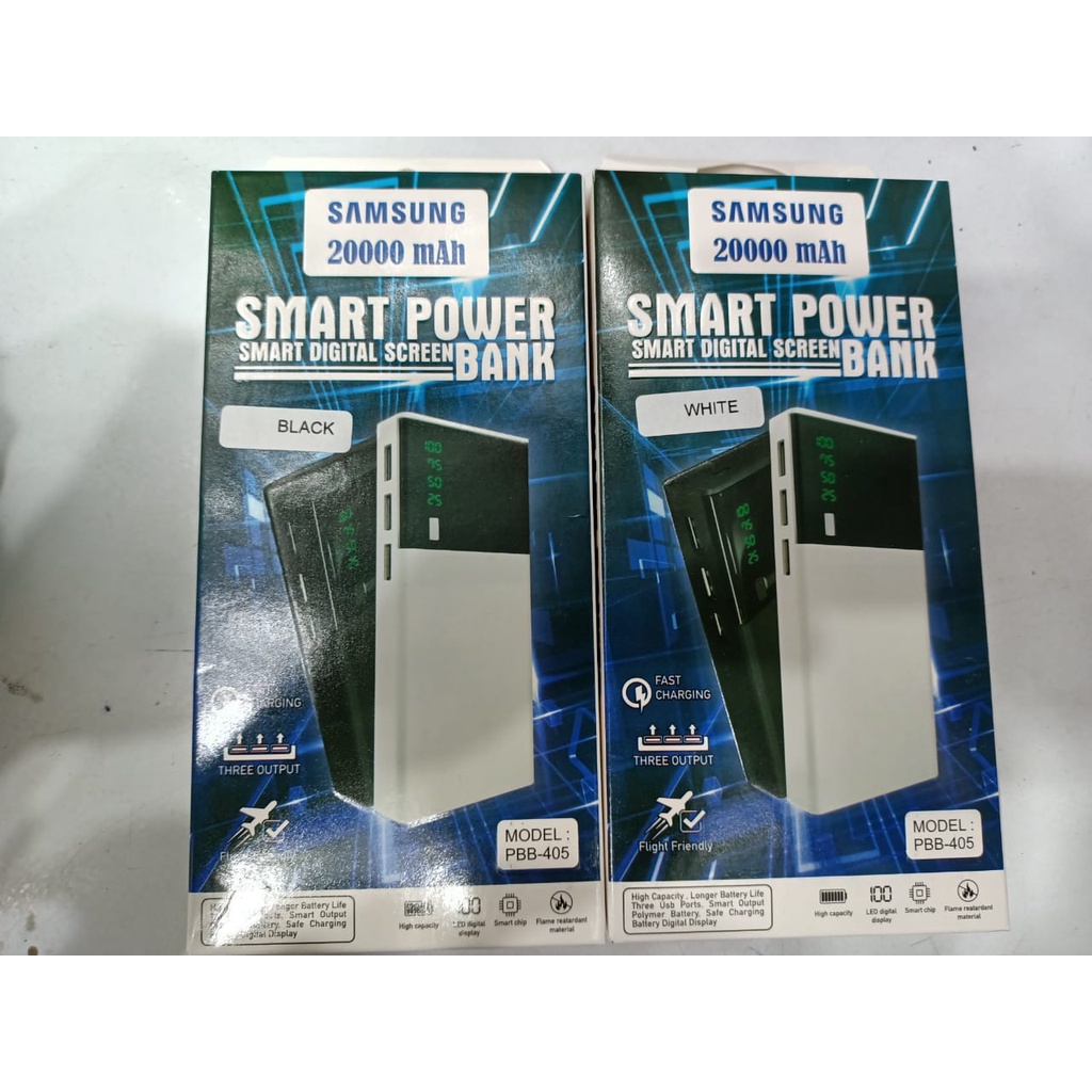 PB POWERBANK POWER BANK SAMSUNG MURAH KAPASITAS 20000 mAh PBB 405 MANTUL