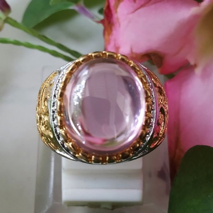 Cincin Batu Akik Pink Diamond