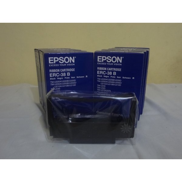 Catridge Pita Ribbon Epson ERC38 B Black Ori  Printer Kasir Epson TMU 220 ERC 38B Printer TMU220 ERC 38BR