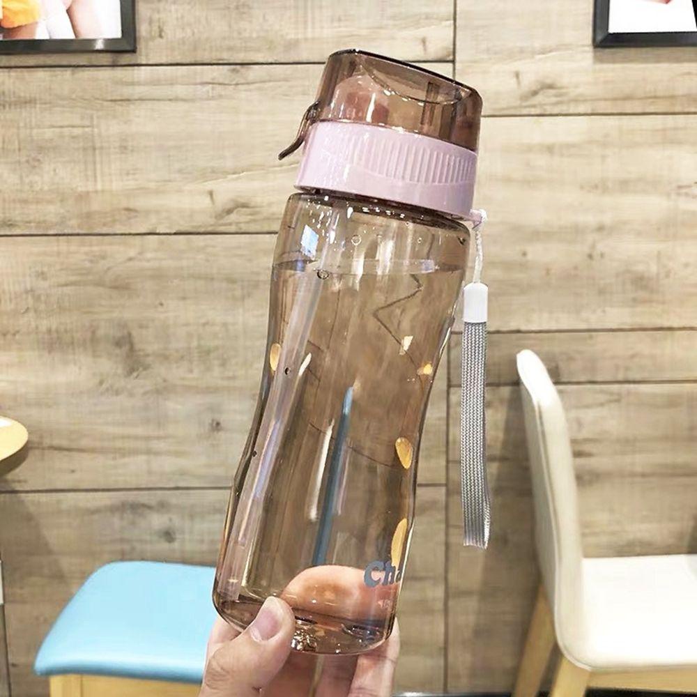 [Elegan] Botol Air Minum Transparan Dengan Sedotan 580ML Jus Susu Teh Cangkir Outdoor Untuk Travel Sekolah Camping Fitness Olahraga Cangkir Minum