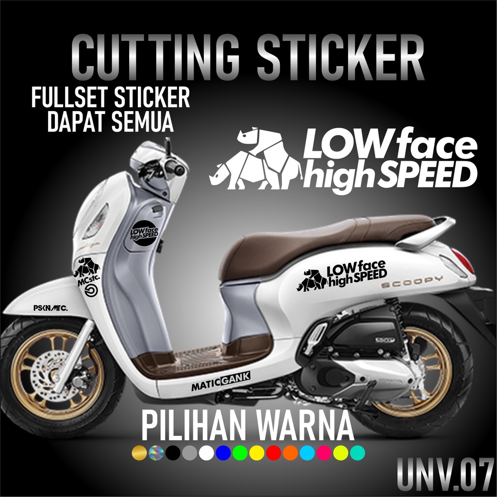 Cutting Sticker Skuter Scoopy Satu Set  Aksesoris Stiker Striping Motor Honda Scoopy 2010 2022 New P