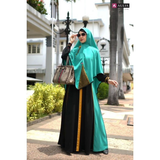 GAMIS AULIA ALICE BLACK VIRIDIAN GREEN