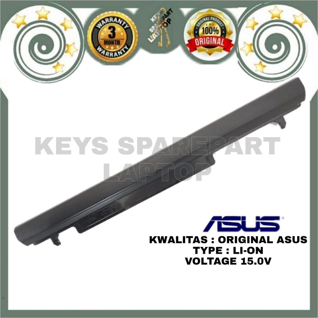 Baterai Battery Batre laptop Asus A46C A46CA A46CB A46CM A46 K46CA K46CB K46CM A41-K56 A56 K46 K56 S40 S405 S46 S505 S56  Ultrabook R405 R505 R550 A32-K56 ASUS S40CA S550 S550C S550CA S550CB S550CM A31-K56 A42-K56 Vivoboon S105 S46C S46CA S46CB S46CM Ori