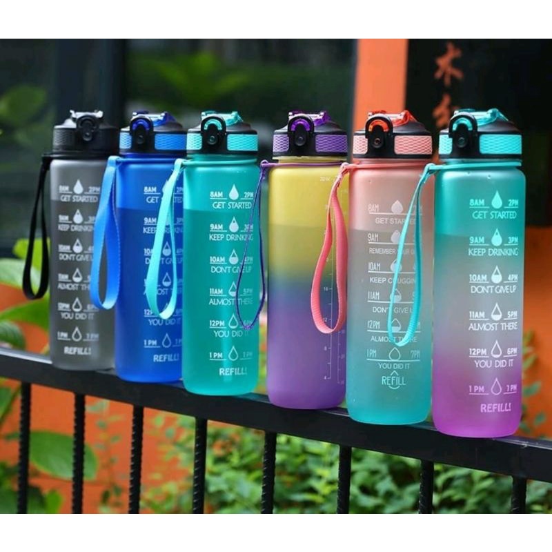 Botol minum Viral 1 Liter kekinian