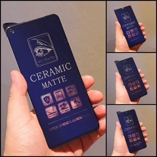 CMAB Ceramic Matte Anti Blue Oppo A1K A15 A16 A31 2020 A37 A39 Anti Gores Glare Full Layar No Sidik Jari