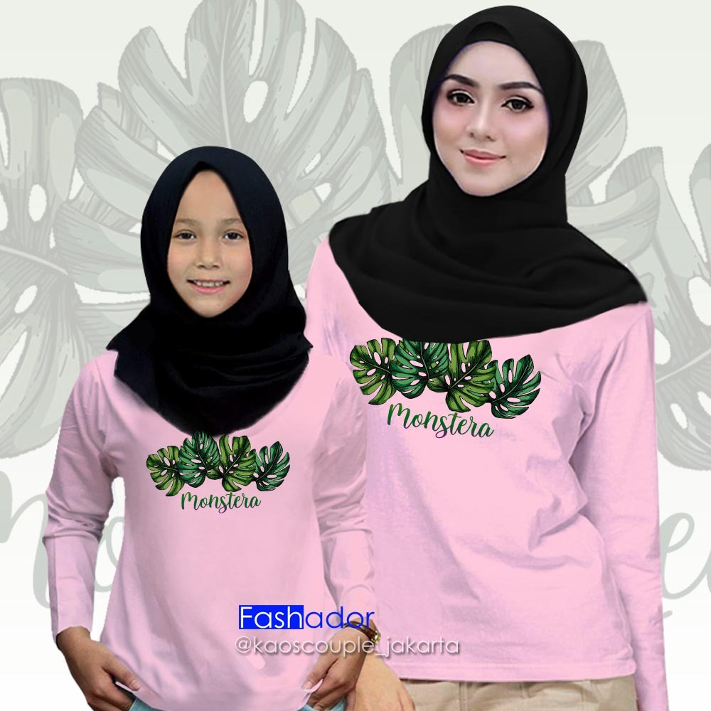 BEST SELLER-GRATIS NAMA/INISIAL Kaos TEMA Tanaman Hias MONSTERA,KAKTUS,AGLONEMA bisa Couple  Murah