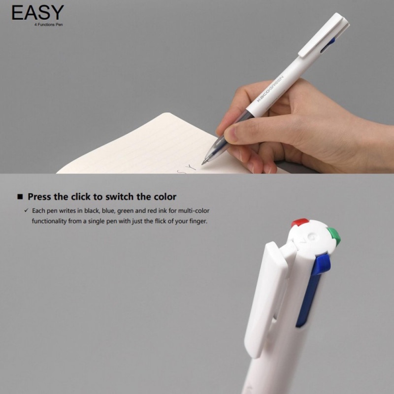 Pulpen Pen Pena Ballpoint Bolpen 4 Warna Multifunction RGB-Black