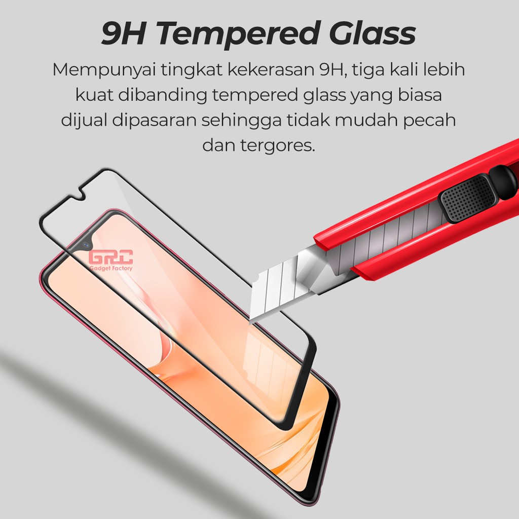 Tempered Glass VIVO Y12i HOGO Full Cover Anti Gores Kaca