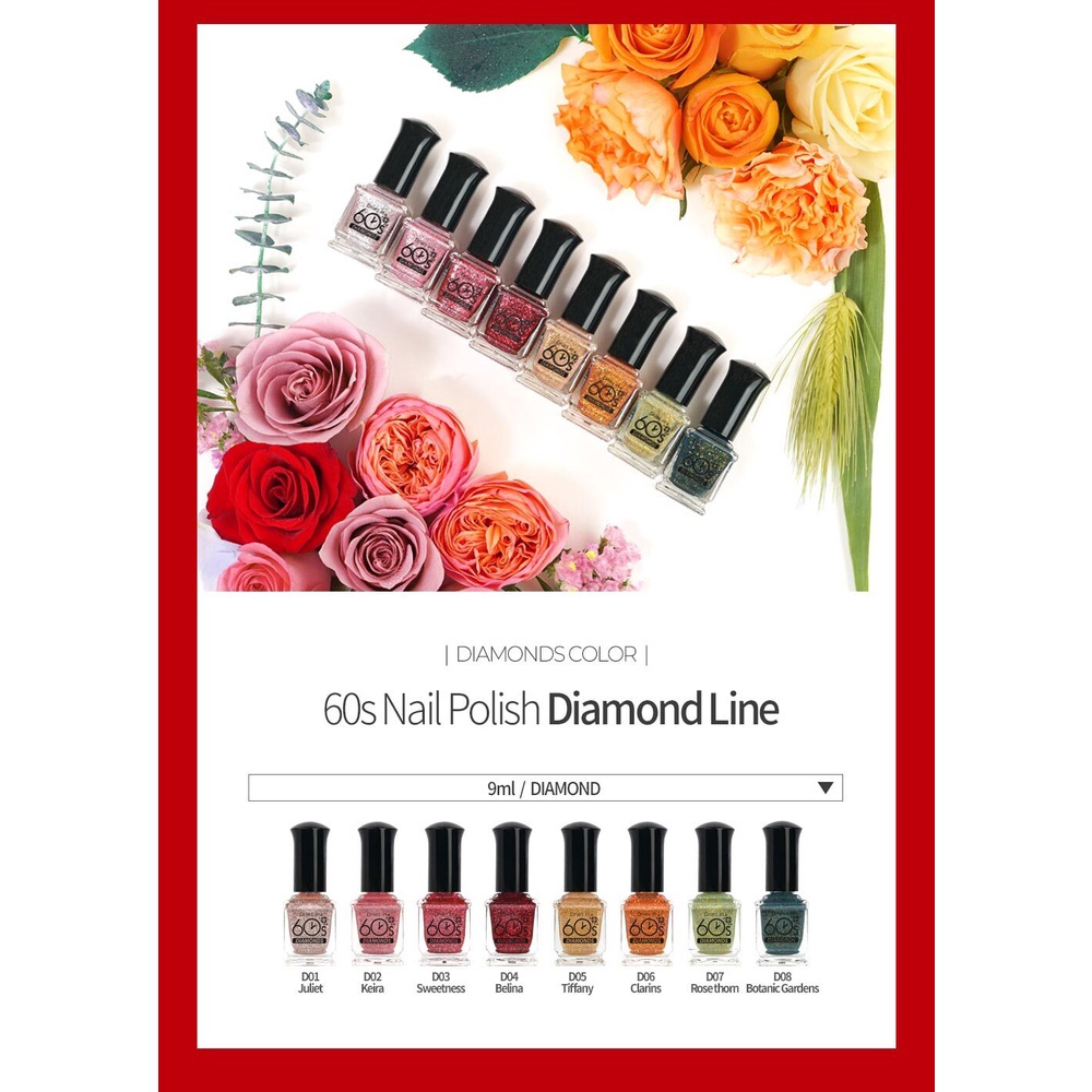 ~AB~ Original WithShyan (위드샨 ) Korean Nail Polish Diamond Series 9 ml Kutek Korea/ Kutek Premium / Cat Kuku / Nail polish Korea