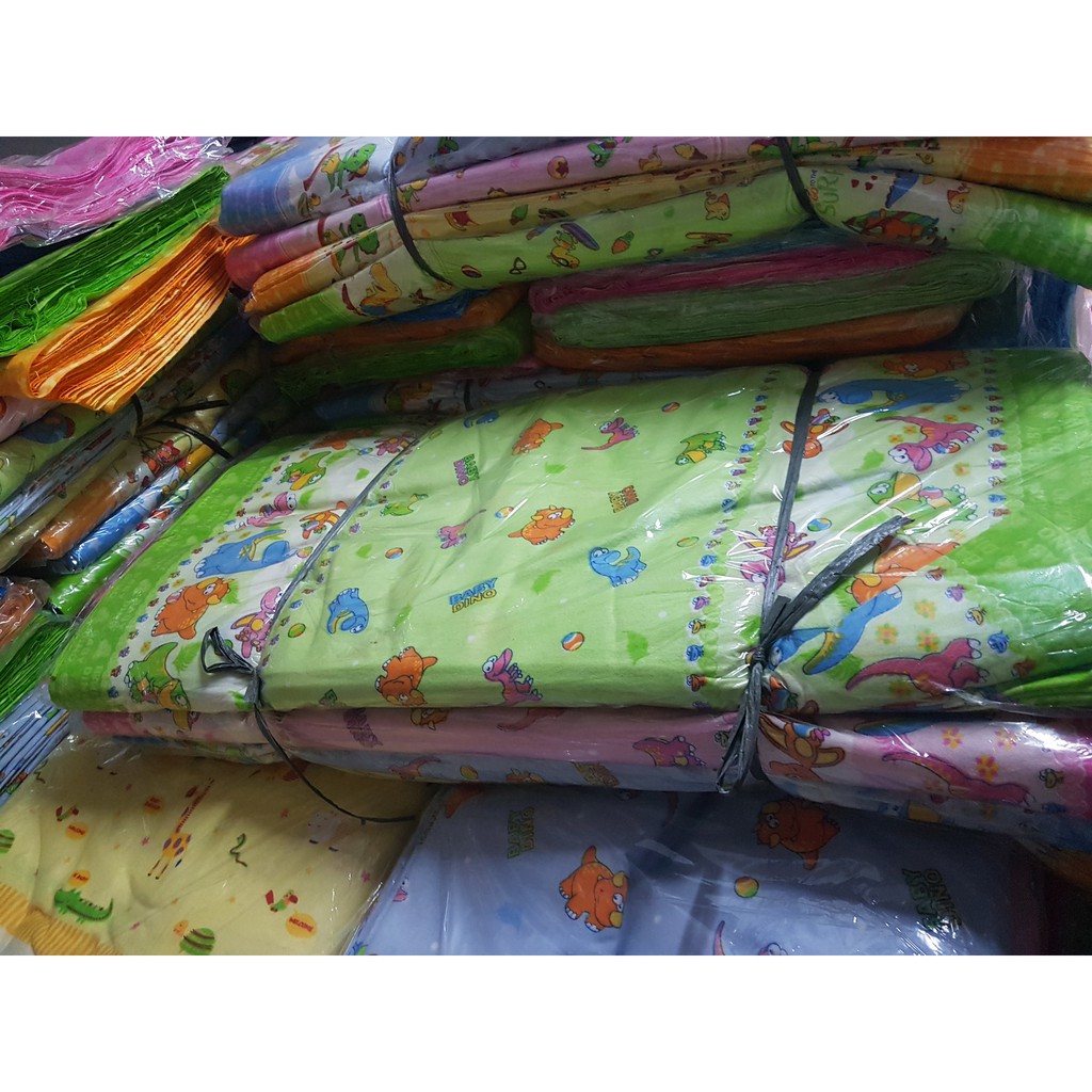 1 Lusin Kain Bedong Jumbo - Motif Gambar Radom tabur dan runstop, bahan katun Flanel Grosir