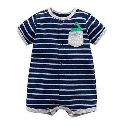 ROMPER STRIPE NAVY