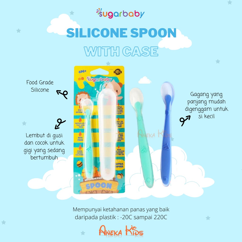 Sugar baby Silicone Spoon With Case