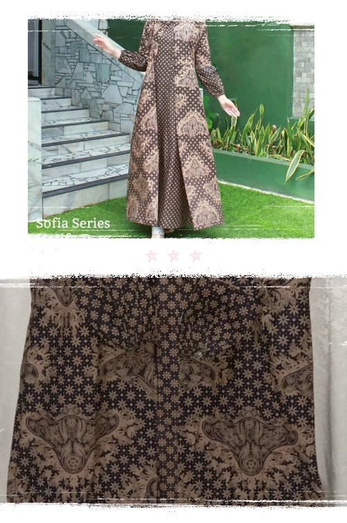 Gamis Terbaru 2021 Cardigan Wanita Muslim Gamis Batik Manggar,sekar,cantik, Kubis,kupu,padi,daun/cod