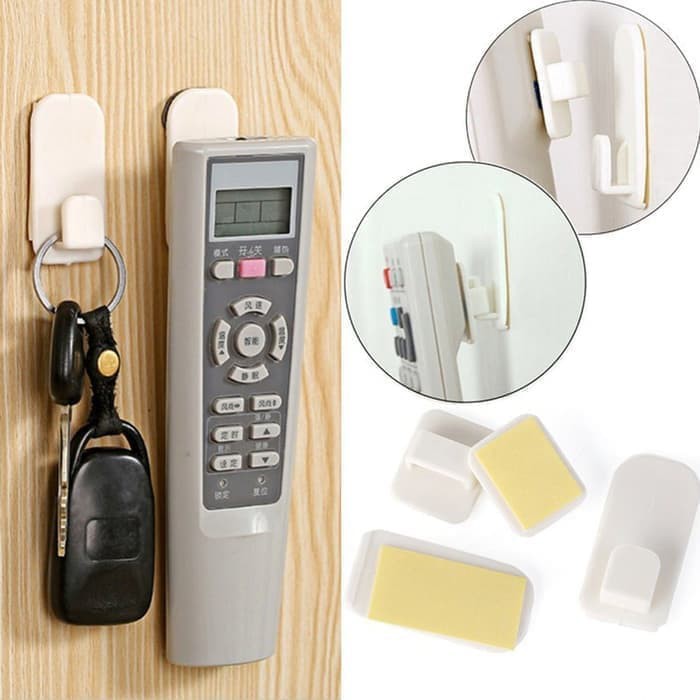 Gantungan Remote 2 Pasang Cantolan Hook Remote TV Remote AC Gantungan Pengait Kait Hook Hanger Remot