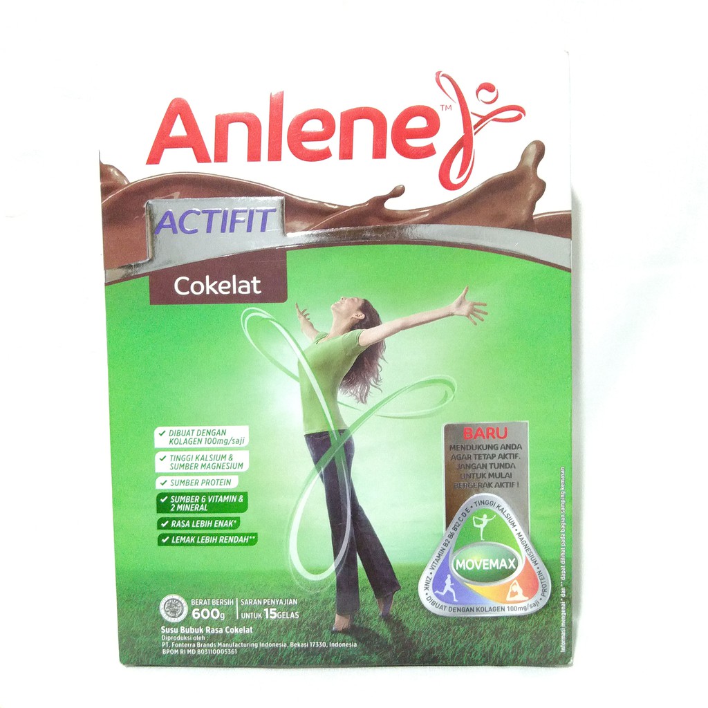 Anlene Actifit Coklat/Vanila 600GR/popokcibarusah