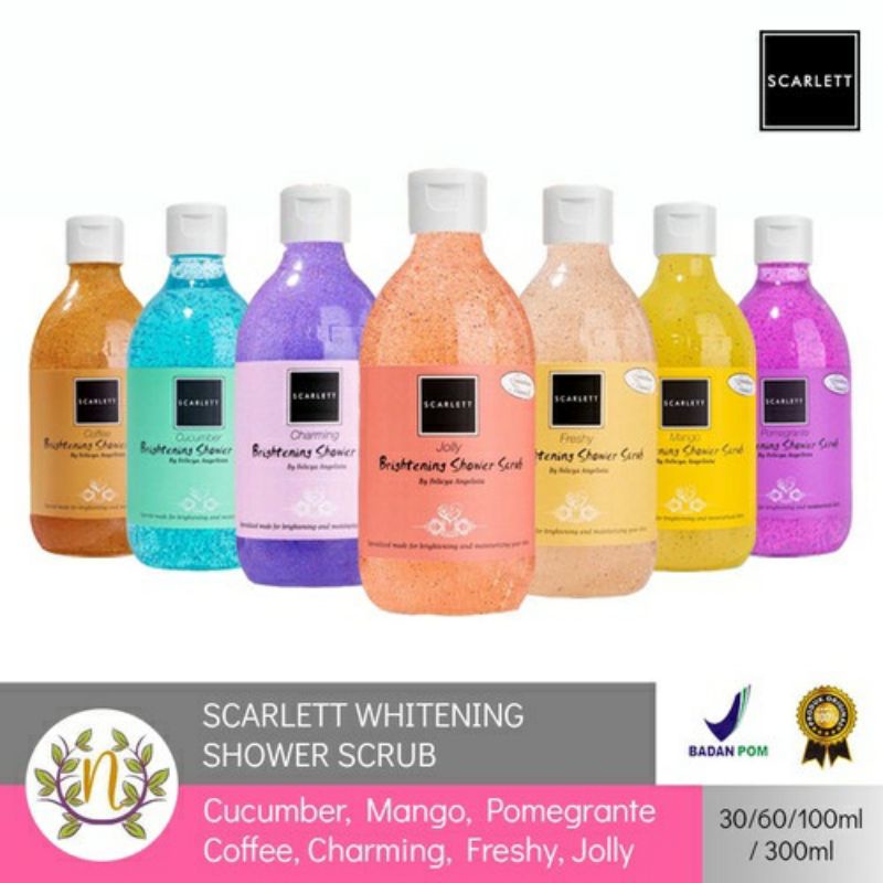 Scarlett Shower scrub / SCARLETT WHITENING / Sabun mandi scarlett