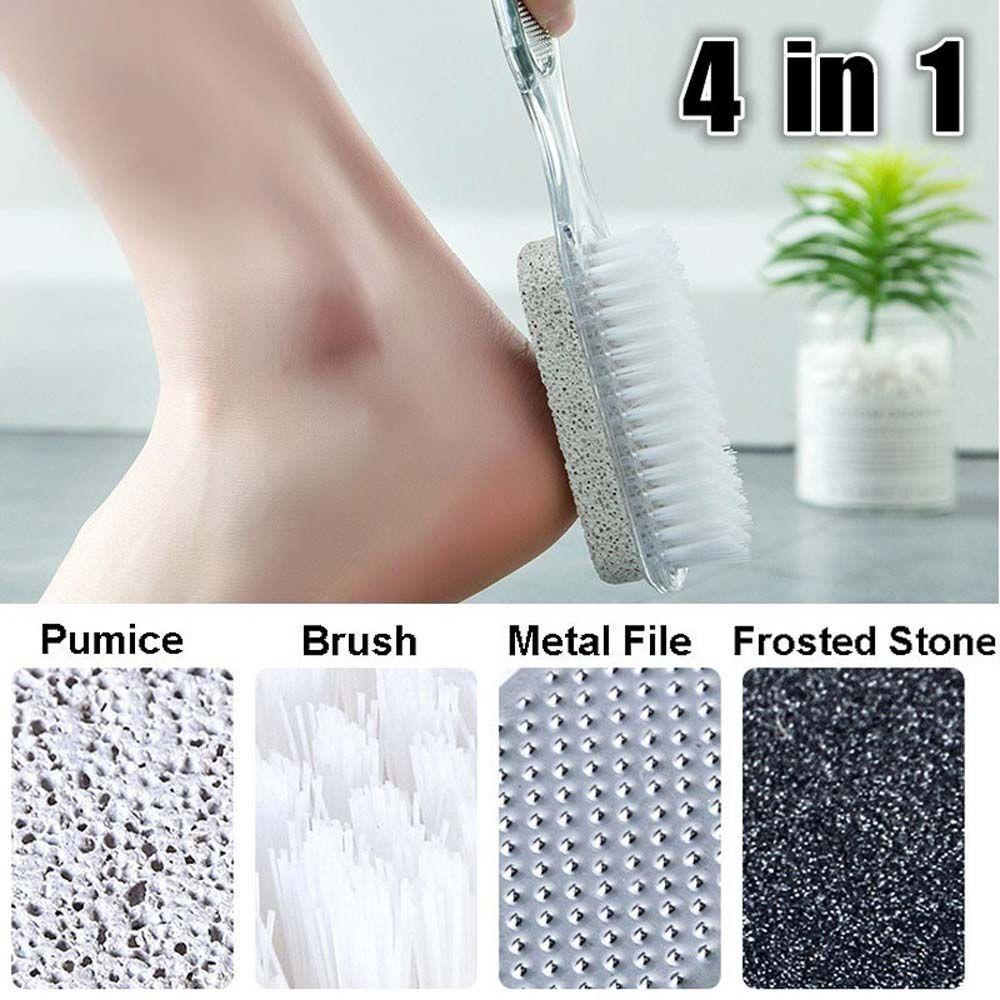 AUGUSTINA Sikat Kaki 4in1 Agustinina Profesional Multifungsi Manicure Grinding Pembersih Kaki Debu Penghilang Kulit Mati Pijat Kaki